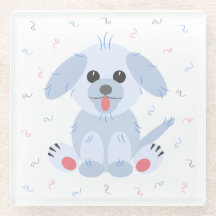Cute Puppy Dog Cartoon Simple Pink Grey