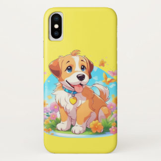 Cute Puppy Dog iPhone X Hoesje