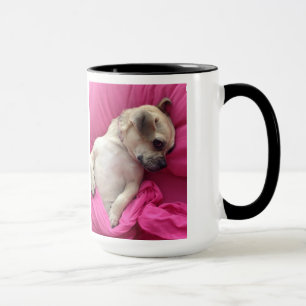 Cute Puppy Dog Chug Roze Sheets Coffee Mok