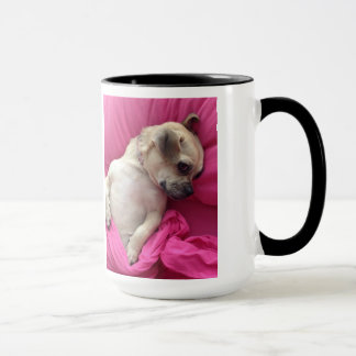 Cute Puppy Dog Chug Roze Sheets Coffee Mok