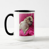 Cute Puppy Dog Chug Roze Sheets Coffee Mok (Links)