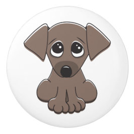 Cute puppy dog keramische knop