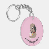 Cute puppy dog keychain (Voorkant Links)