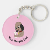 Cute puppy dog keychain (Achterkant)