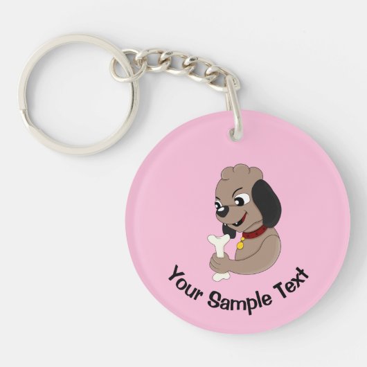 Cute puppy dog keychain (Voorkant)