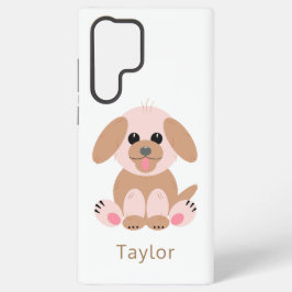Cute Puppy Dog Pastel Persoonlijke Cartoon Samsung Galaxy Hoesje