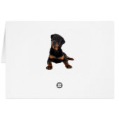 Cute Puppy Dog Rottweiler Thank You (Dos Horizontal)