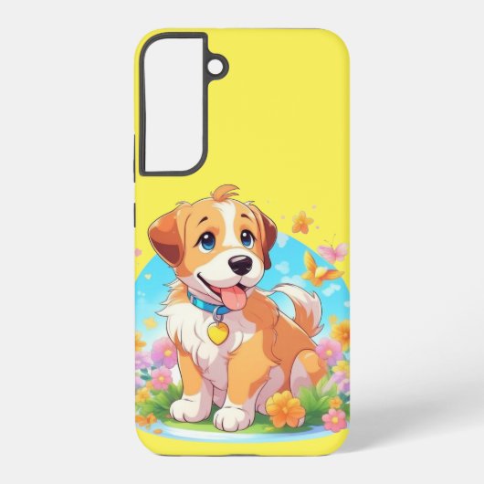 Cute Puppy Dog Samsung Galaxy Hoesje (Achterkant)