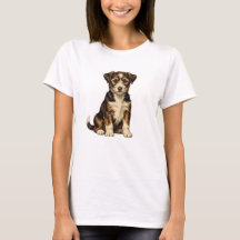 Cute Puppy Dog T-Shirt voor Vrouwen | Schattige Du