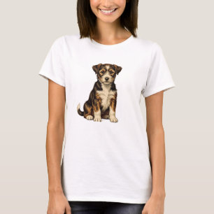 Cute Puppy Dog T-Shirt voor Vrouwen Schattige Du