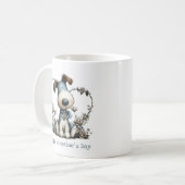 Cute Puppy Dog Valentines Mug (Devant gauche)