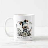 Cute Puppy Dog Valentines Mug (Gauche)