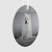 Cute Puppy Dog voor eerste kerstdag Ornament (voorkant)