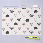 Cute Puppy Dogs Illustratie Tissuepapier (Craft)