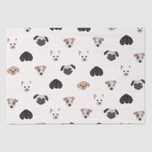 Cute Puppy Dogs Illustratie Tissuepapier