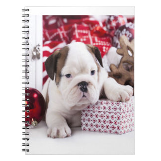 Cute Puppy English Bulldog | Vreemde kerst Notitieboek