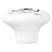 Cute Puppy Face Thunder_Cove Keramische Knop (Zijkant)