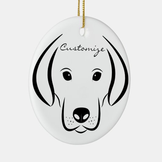 Cute Puppy FaceThunder_Cove Keramisch Ornament (Rechts)