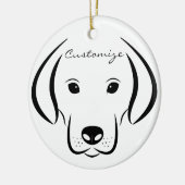 Cute Puppy FaceThunder_Cove Keramisch Ornament (Links)