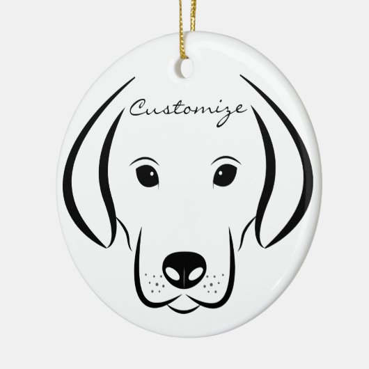Cute Puppy FaceThunder_Cove Keramisch Ornament (Links)