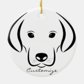 Cute Puppy FaceThunder_Cove Keramisch Ornament (Achterkant)