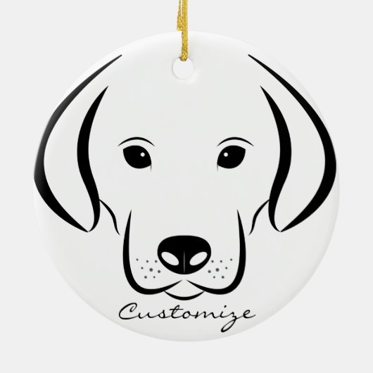 Cute Puppy FaceThunder_Cove Keramisch Ornament (Achterkant)
