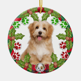 Cute Puppy First Kerstkeramisch Ornament