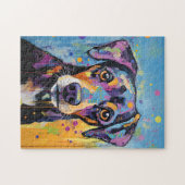 Cute Puppy Funny Dog Mixed Media Animal Pet Legpuzzel (Horizontaal)