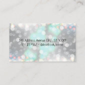 Cute Puppy | Groomgereedschap | Glam Bokeh Visitekaartje (Achterkant)