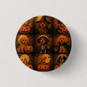 Cute Puppy Halloween Button (Voorkant)