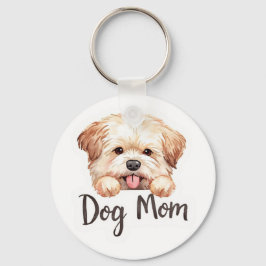 Cute Puppy Hond Moeder Ontwerp Sleutelhanger