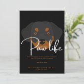 Cute puppy hond poot levensfeest kaart (Staand voorkant)