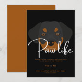 Cute puppy hond poot levensfeest kaart (Voorkant / Achterkant)