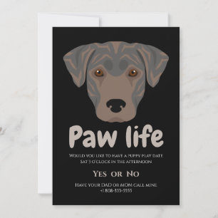 Cute puppy hond poot levensfeestje kaart