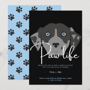 Cute puppy hond poot levensfeestje kaart