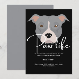 Cute puppy hond poot levensfeestje kaart