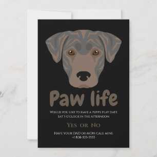 Cute puppy hond poot levensfeestje kaart