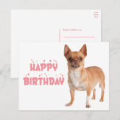 Cute Puppy Hond Verjaardag Grappige Chihuahua Verj Briefkaart (Voorkant / Achterkant)