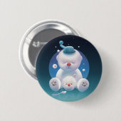 Cute Puppy Ice Shaver Ronde Button 5,7 Cm (Voorkant /achterkant)