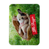 Cute Puppy in een Baseball Mitt Magneet (Verticaal)