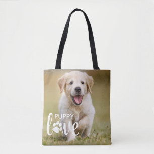 Cute Puppy Love Personalized Photo Pet Hondenliefh Draagtas