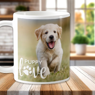 Cute Puppy Love Personalized Photo Pet Hondenliefh Koffiemok