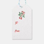 Cute Puppy met kerstlampjes Cadeaulabel (Achterkant)