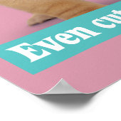 Cute Puppy met Pacifier Poster (Hoek)