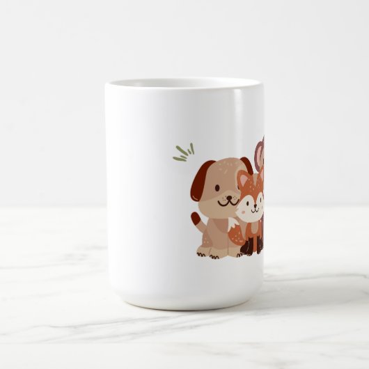Cute Puppy Monkey Fox Mug (Centre)