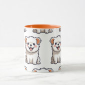 Cute Puppy Mug – Seamless Dog Pattern (Centre)