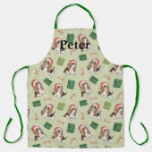 Cute Puppy portant son tablier de Santa Hat (Recto)