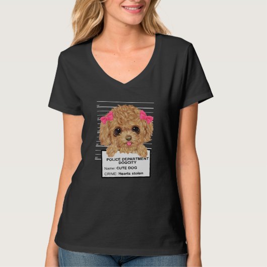 Cute Puppy Puppy Puppy Puppy Mugshot Speelgoed Po T-shirt (Voorkant)