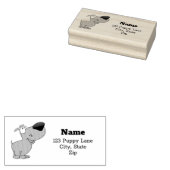 Cute Puppy Rubberstempel (Gestempeld)