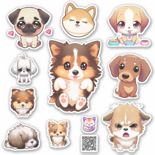 cute puppy stickers (Devant)
